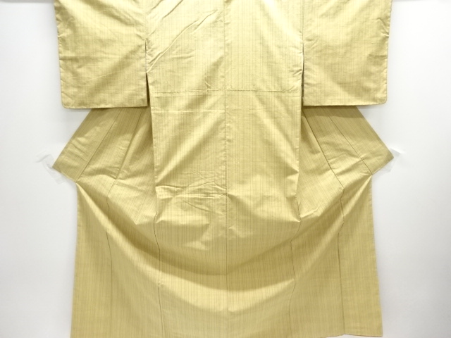 JAPANESE KIMONO / TSUMUGI / UNUSED / WOVEN STRIPE